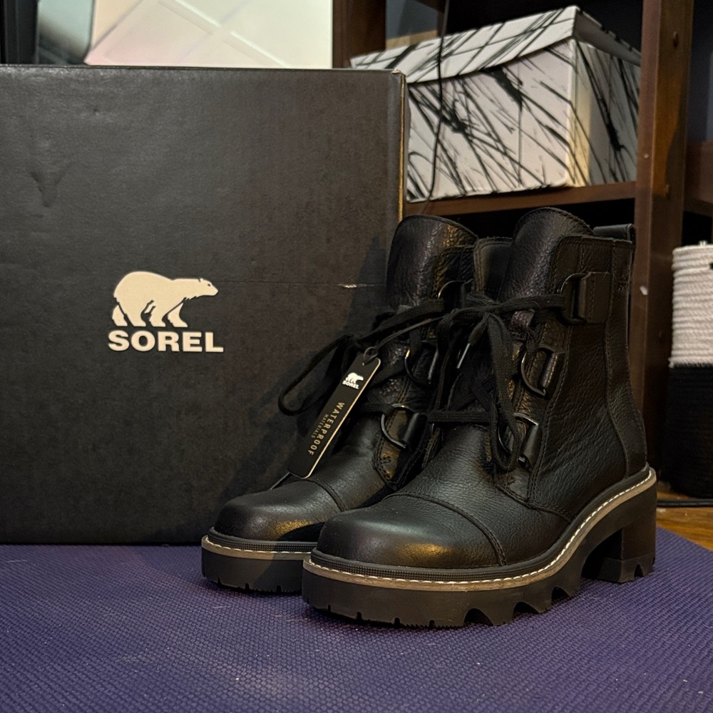 Sorel Black Joan Now Lace Boots